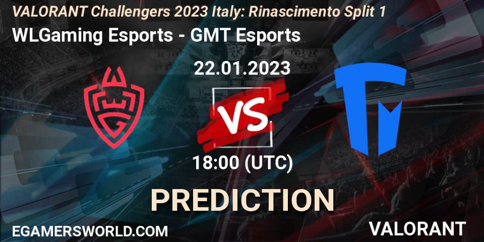 Pronósticos WLGaming Esports - GMT Esports. 22.01.2023 at 18:00. VALORANT Challengers 2023 Italy: Rinascimento Split 1 - VALORANT