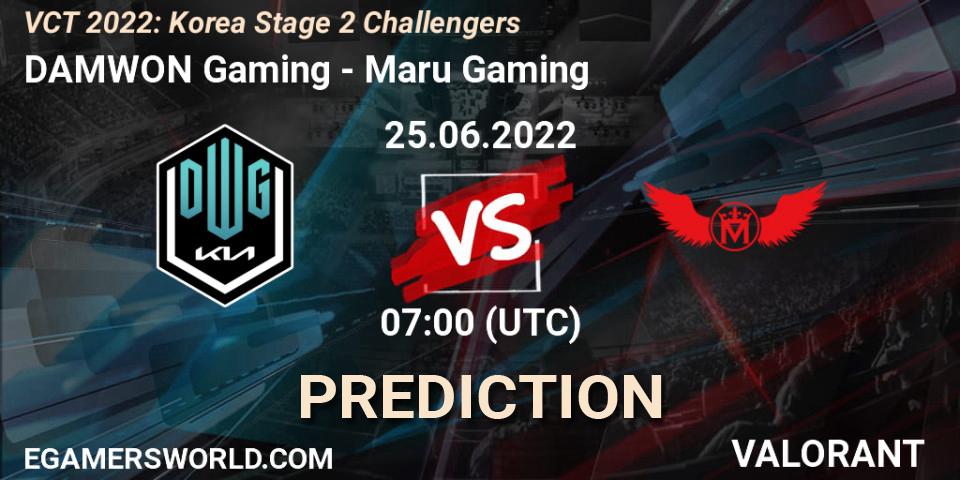 Pronósticos DAMWON Gaming - Maru Gaming. 25.06.2022 at 07:00. VCT 2022: Korea Stage 2 Challengers - VALORANT