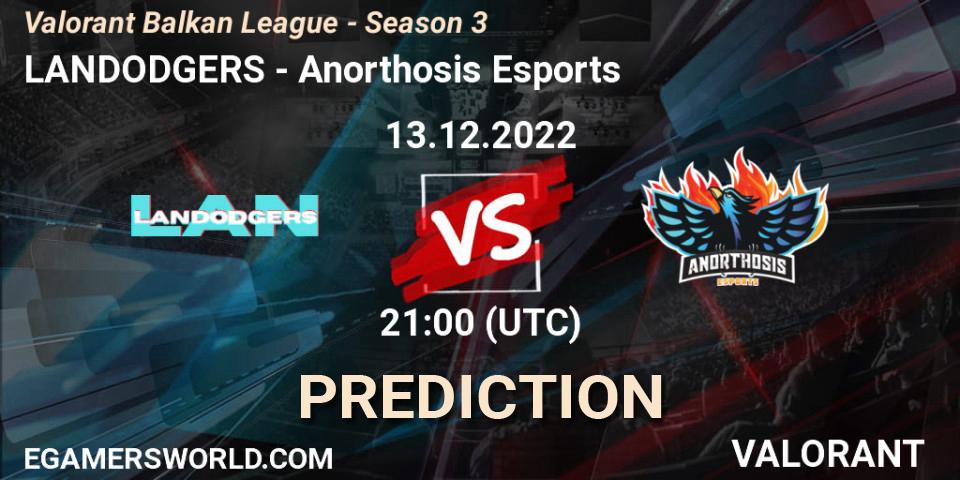 Pronósticos LANDODGERS - Anorthosis Esports. 13.12.22. Valorant Balkan League - Season 3 - VALORANT