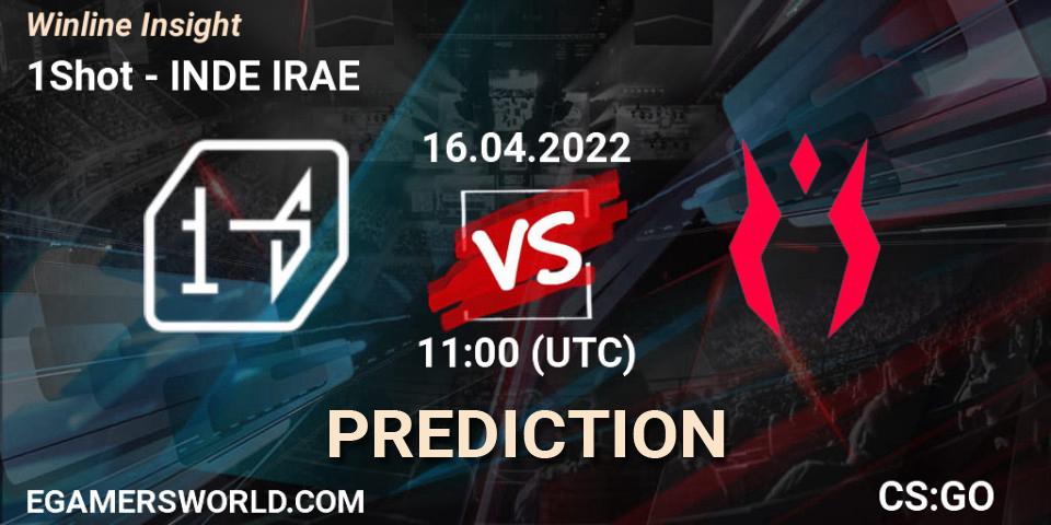Pronósticos 1Shot - INDE IRAE. 16.04.2022 at 11:00. Winline Insight - Counter-Strike (CS2)