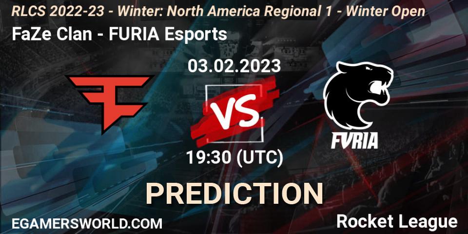 Pronósticos FaZe Clan - FURIA Esports. 03.02.2023 at 19:30. RLCS 2022-23 - Winter: North America Regional 1 - Winter Open - Rocket League