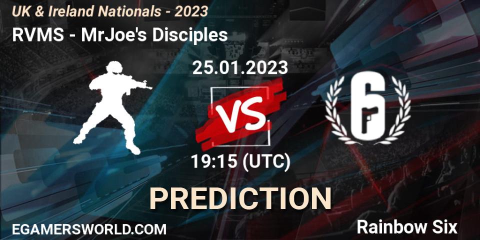 Pronósticos RVMS - MrJoe's Disciples. 25.01.2023 at 19:15. UK & Ireland Nationals - 2023 - Rainbow Six