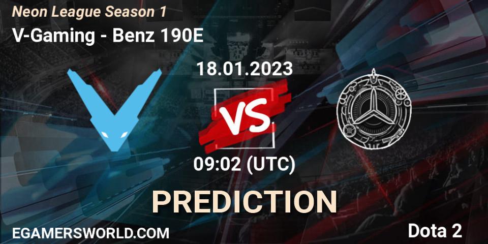 Pronósticos V-Gaming - Benz 190E. 18.01.2023 at 09:02. Neon League Season 1 - Dota 2