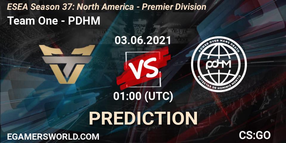Pronósticos Team One - PDHM. 03.06.21. ESEA Season 37: North America - Premier Division - CS2 (CS:GO)