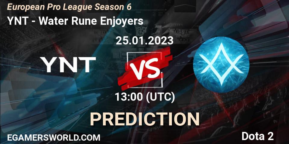 Pronósticos YNT - Water Rune Enjoyers. 25.01.23. European Pro League Season 6 - Dota 2