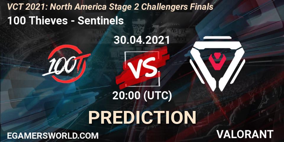 Pronósticos 100 Thieves - Sentinels. 30.04.2021 at 20:00. VCT 2021: North America Stage 2 Challengers Finals - VALORANT