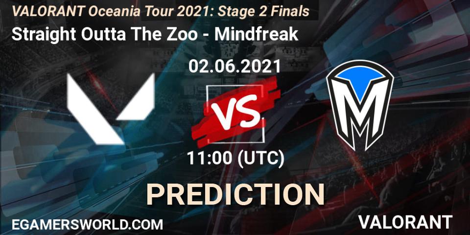 Pronósticos Straight Outta The Zoo - Mindfreak. 02.06.2021 at 11:00. VALORANT Oceania Tour 2021: Stage 2 Finals - VALORANT