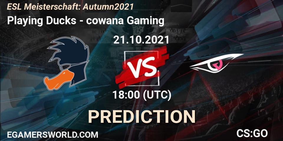 Pronósticos Playing Ducks - cowana Gaming. 21.10.21. ESL Meisterschaft: Autumn 2021 - CS2 (CS:GO)