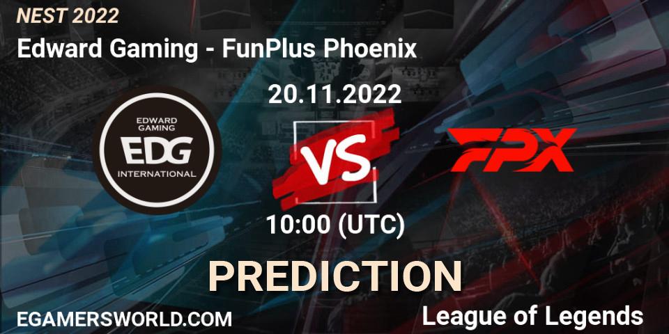 Pronósticos Edward Gaming - FunPlus Phoenix. 20.11.22. NEST 2022 - LoL