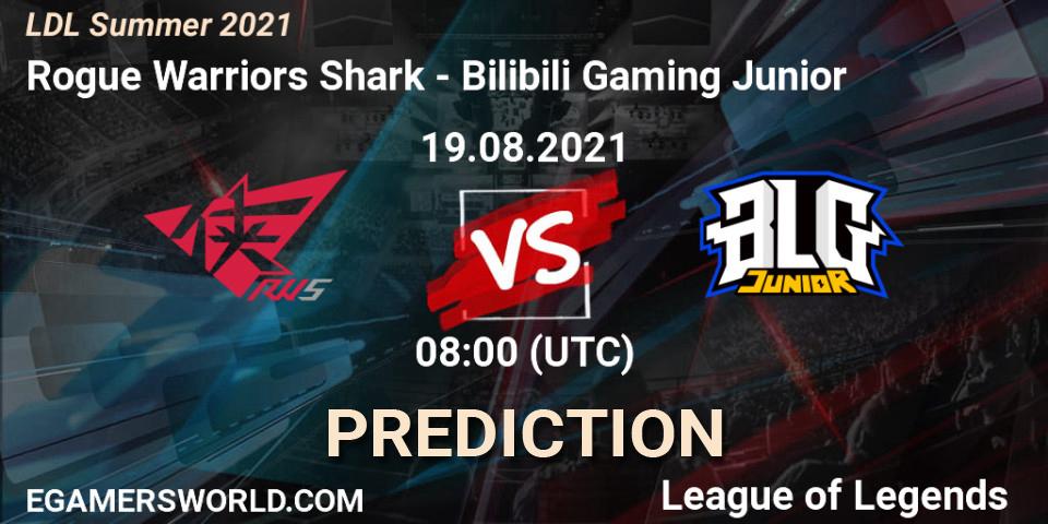 Pronósticos Rogue Warriors Shark - Bilibili Gaming Junior. 19.08.21. LDL Summer 2021 - LoL