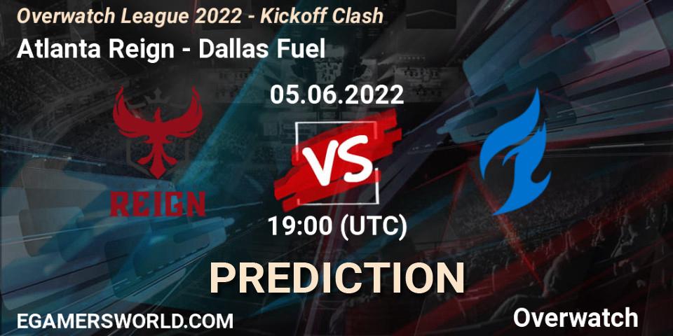 Pronósticos Atlanta Reign - Dallas Fuel. 05.06.22. Overwatch League 2022 - Kickoff Clash - Overwatch