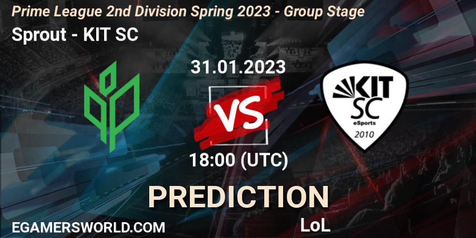 Pronósticos Sprout - KIT SC. 31.01.23. Prime League 2nd Division Spring 2023 - Group Stage - LoL