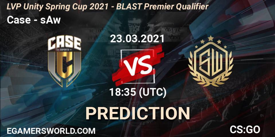 Pronósticos Case - sAw. 23.03.2021 at 18:35. LVP Unity Cup Spring 2021 - BLAST Premier Qualifier - Counter-Strike (CS2)