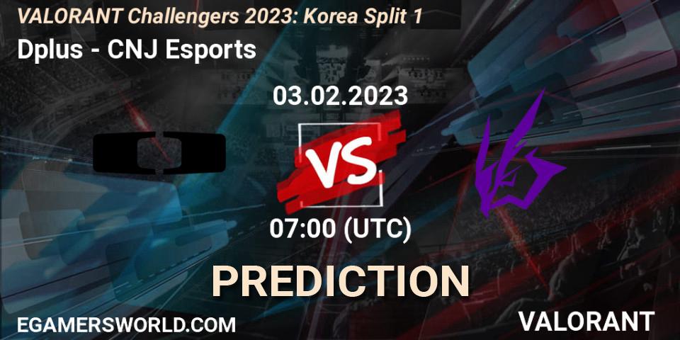 Pronósticos Dplus - CNJ Esports. 03.02.23. VALORANT Challengers 2023: Korea Split 1 - VALORANT