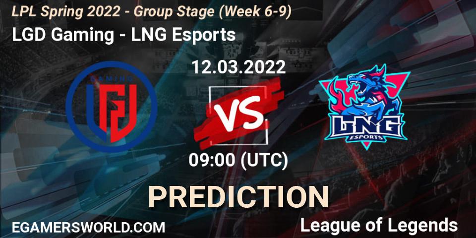 Pronósticos LGD Gaming - LNG Esports. 12.03.22. LPL Spring 2022 - Group Stage (Week 6-9) - LoL
