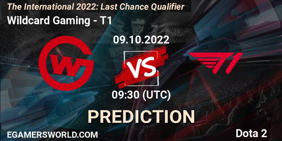 Pronósticos Wildcard Gaming - T1. 09.10.22. The International 2022: Last Chance Qualifier - Dota 2