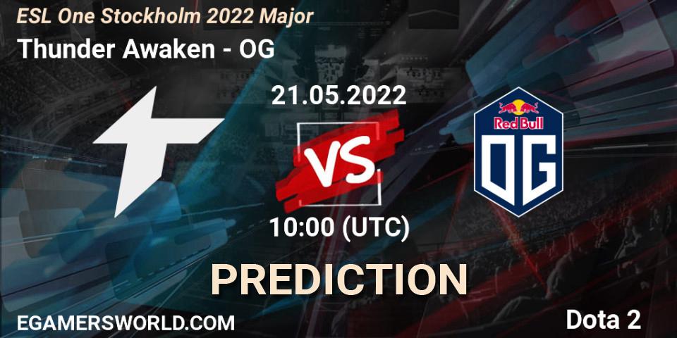 Pronósticos Thunder Awaken - OG. 21.05.2022 at 10:00. ESL One Stockholm 2022 Major - Dota 2