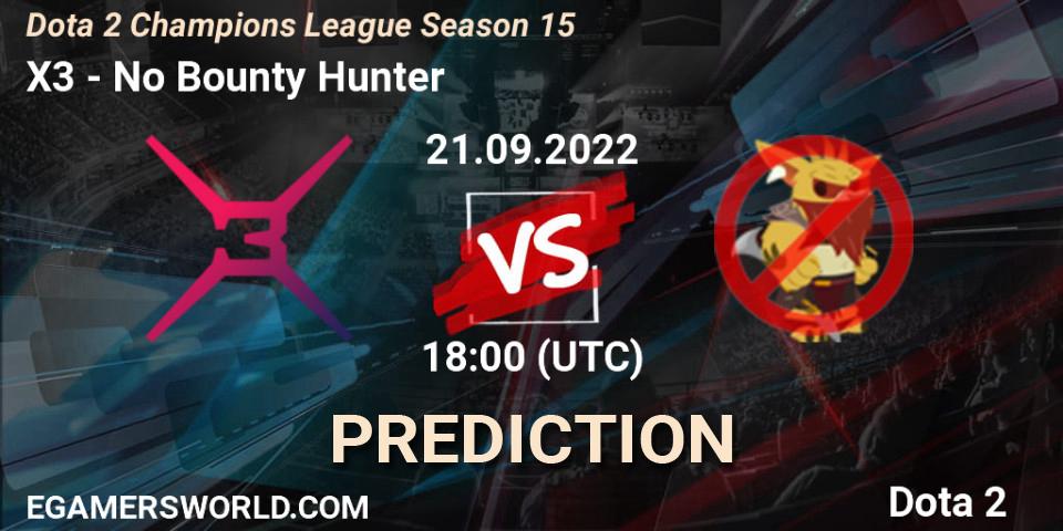 Pronósticos X3 - No Bounty Hunter. 21.09.2022 at 18:59. Dota 2 Champions League Season 15 - Dota 2