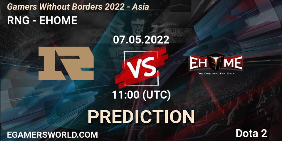 Pronósticos RNG - EHOME. 07.05.22. Gamers Without Borders 2022 - Asia - Dota 2