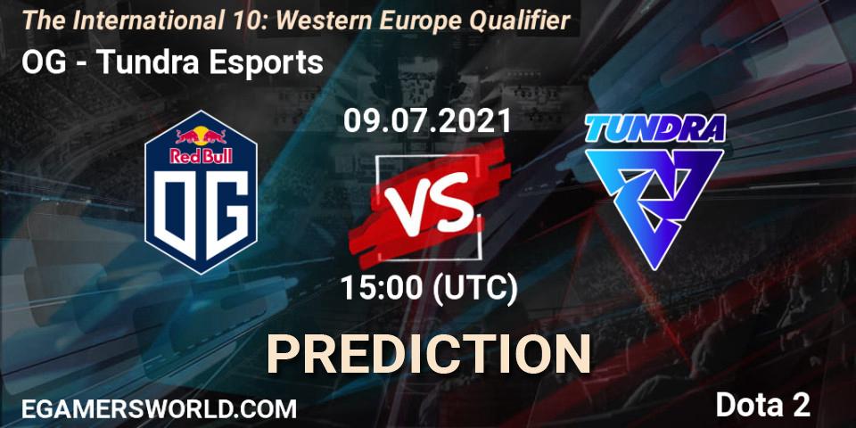 Pronósticos OG - Tundra Esports. 09.07.2021 at 15:35. The International 10: Western Europe Qualifier - Dota 2