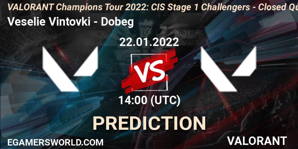 Pronósticos Veselie Vintovki - Dobeg. 22.01.2022 at 14:00. VCT 2022: CIS Stage 1 Challengers - Closed Qualifier 2 - VALORANT