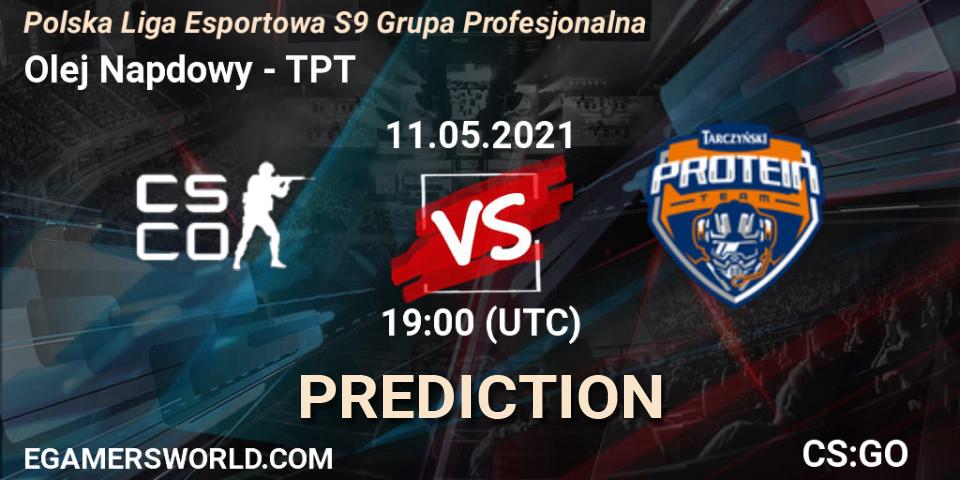 Pronósticos Olej Napędowy - TPT. 11.05.2021 at 19:00. Polska Liga Esportowa S9 Grupa Profesjonalna - Counter-Strike (CS2)