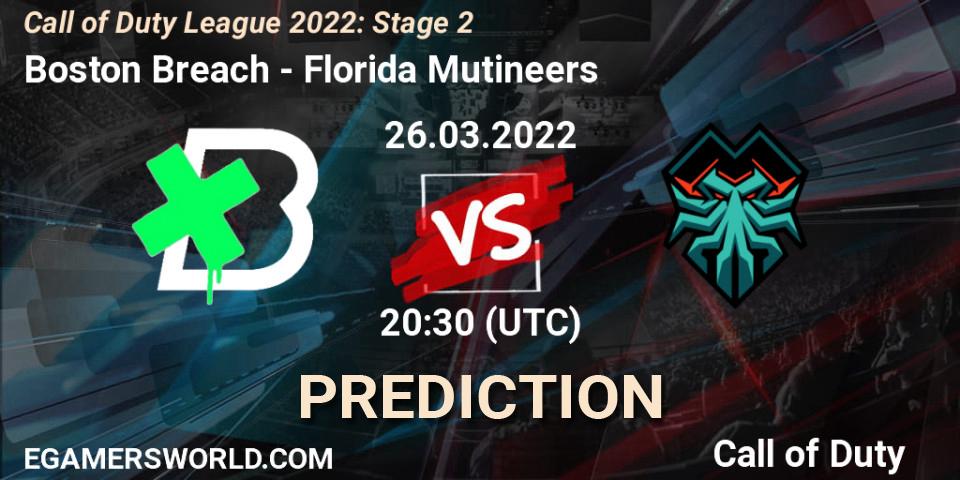 Pronósticos Boston Breach - Florida Mutineers. 26.03.22. Call of Duty League 2022: Stage 2 - Call of Duty