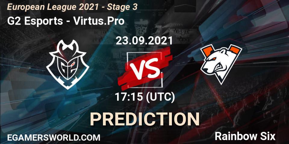 Pronósticos G2 Esports - Virtus.Pro. 23.09.2021 at 17:15. European League 2021 - Stage 3 - Rainbow Six