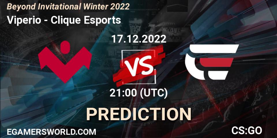Pronósticos Viperio - Clique Esports. 17.12.2022 at 21:00. Beyond Invitational Winter 2022 - Counter-Strike (CS2)