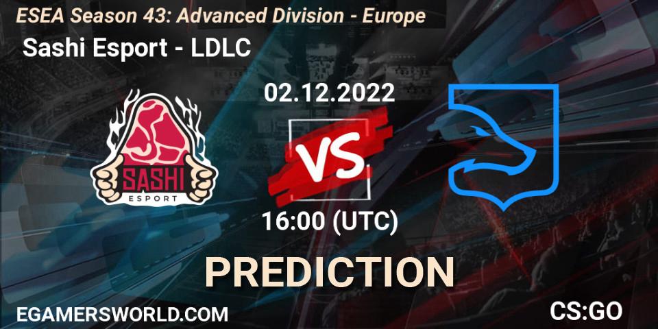 Pronósticos Sashi Esport - LDLC. 02.12.22. ESEA Season 43: Advanced Division - Europe - CS2 (CS:GO)