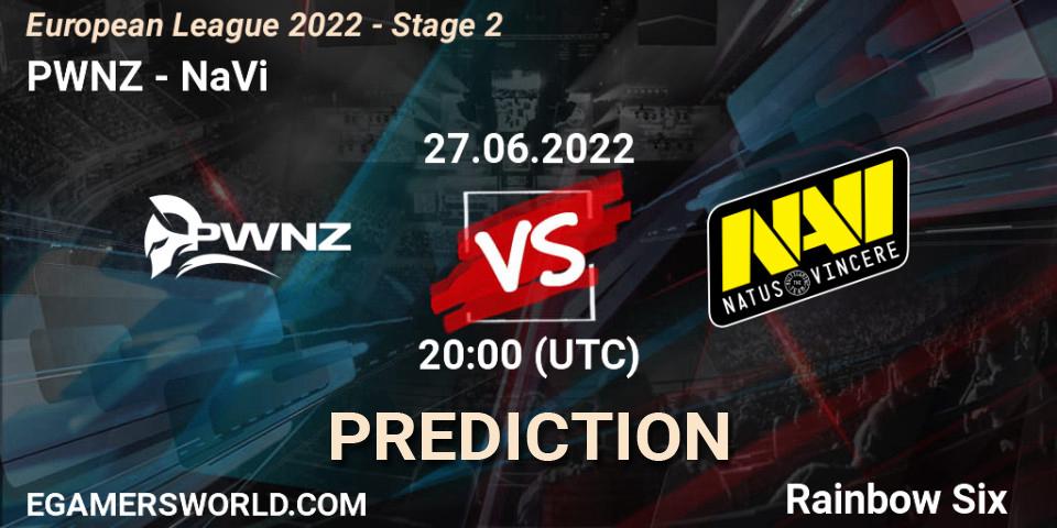 Pronósticos PWNZ - NaVi. 27.06.2022 at 17:00. European League 2022 - Stage 2 - Rainbow Six