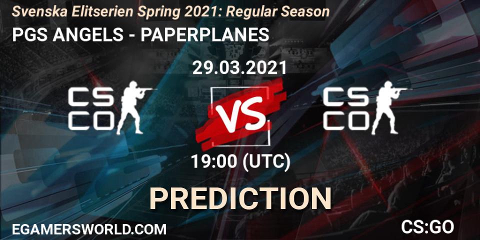 Pronósticos PGS ANGELS - PAPERPLANES. 30.03.2021 at 19:00. Svenska Elitserien Spring 2021: Regular Season - Counter-Strike (CS2)