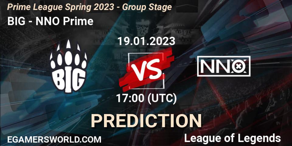 Pronósticos BIG - NNO Prime. 19.01.23. Prime League Spring 2023 - Group Stage - LoL