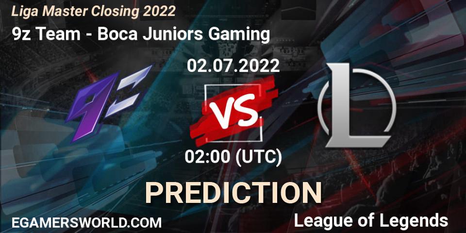 Pronósticos 9z Team - Boca Juniors Gaming. 02.07.22. Liga Master Closing 2022 - LoL