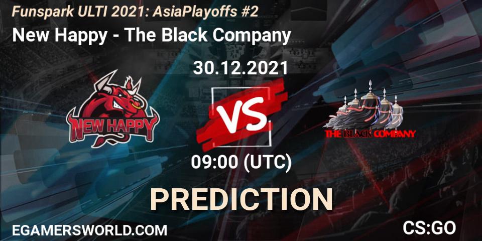 Pronósticos New Happy - The Black Company. 30.12.2021 at 09:00. Funspark ULTI 2021 Asia Playoffs 2 - Counter-Strike (CS2)
