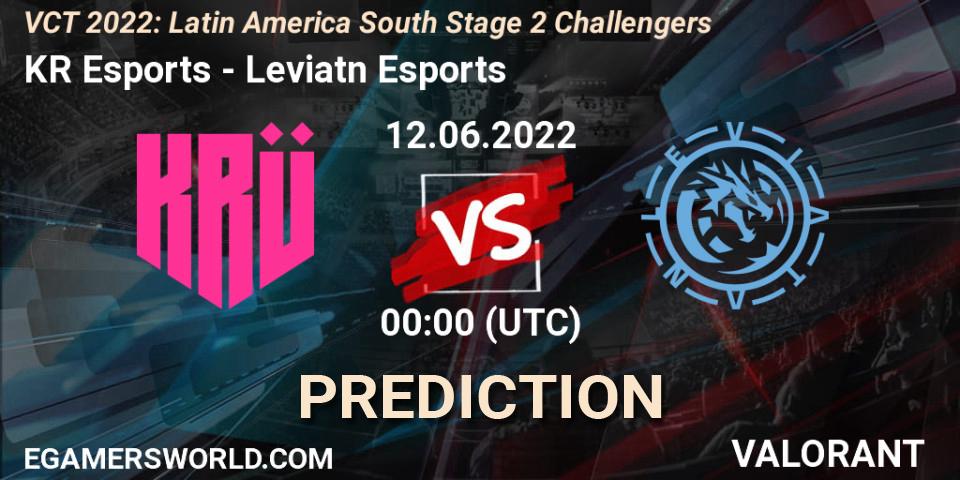 Pronósticos KRÜ Esports - Leviatán Esports. 11.06.2022 at 22:00. VCT 2022: Latin America South Stage 2 Challengers - VALORANT