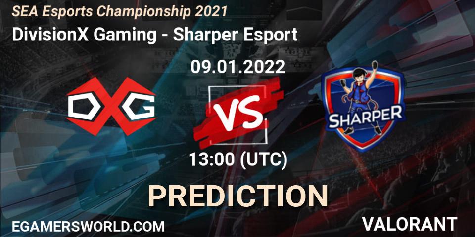 Pronósticos DivisionX Gaming - Sharper Esport. 09.01.2022 at 13:00. SEA Esports Championship 2021 - VALORANT