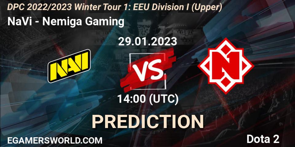 Pronósticos NaVi - Nemiga Gaming. 29.01.23. DPC 2022/2023 Winter Tour 1: EEU Division I (Upper) - Dota 2