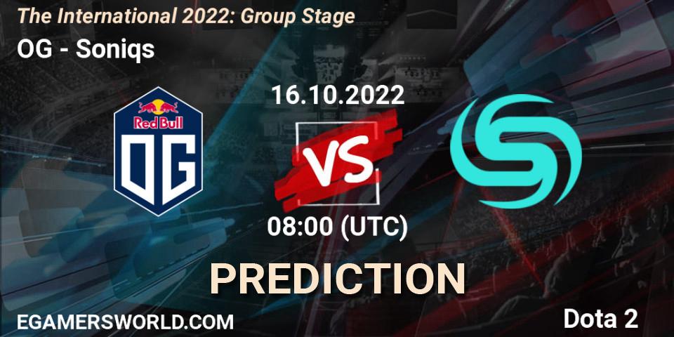 Pronósticos OG - Soniqs. 16.10.22. The International 2022: Group Stage - Dota 2