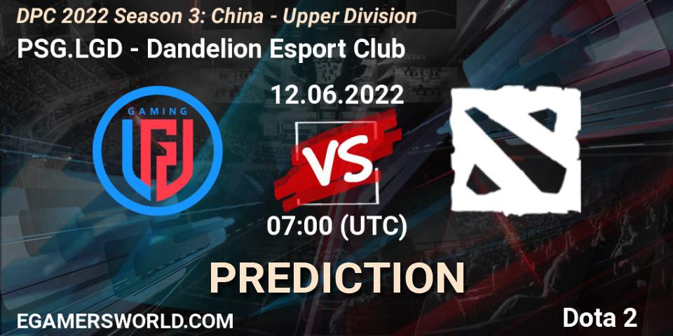 Pronósticos PSG.LGD - Dandelion Esport Club. 12.06.2022 at 06:57. DPC 2021/2022 China Tour 3: Division I - Dota 2