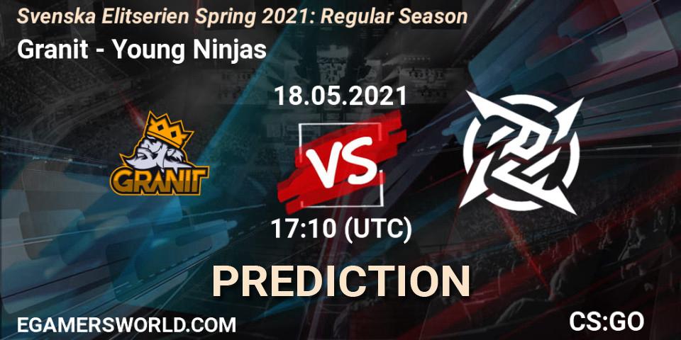 Pronósticos Granit - Young Ninjas. 18.05.21. Svenska Elitserien Spring 2021: Regular Season - CS2 (CS:GO)