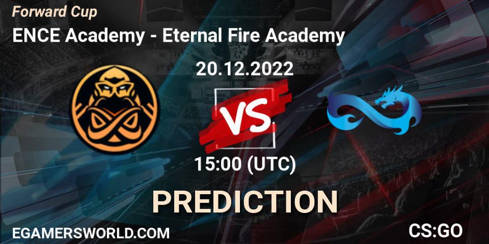 Pronósticos ENCE Academy - Eternal Fire Academy. 20.12.2022 at 18:00. Forward Cup - Counter-Strike (CS2)
