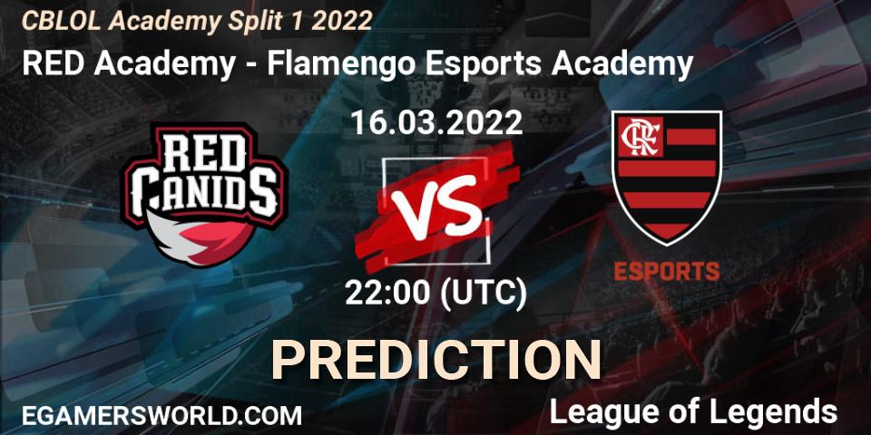 Pronósticos RED Academy - Flamengo Esports Academy. 16.03.22. CBLOL Academy Split 1 2022 - LoL