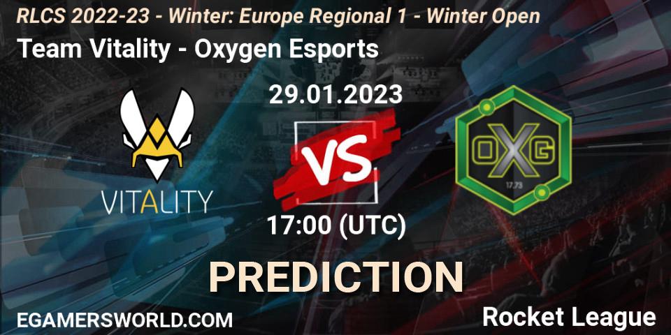 Pronósticos Team Vitality - Oxygen Esports. 29.01.23. RLCS 2022-23 - Winter: Europe Regional 1 - Winter Open - Rocket League