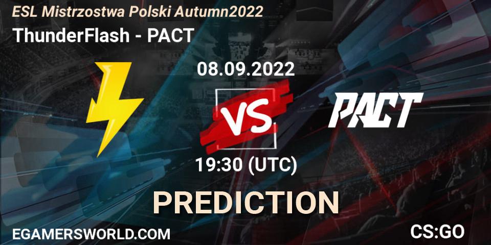 Pronósticos ThunderFlash - PACT. 13.10.22. ESL Mistrzostwa Polski Autumn 2022 - CS2 (CS:GO)