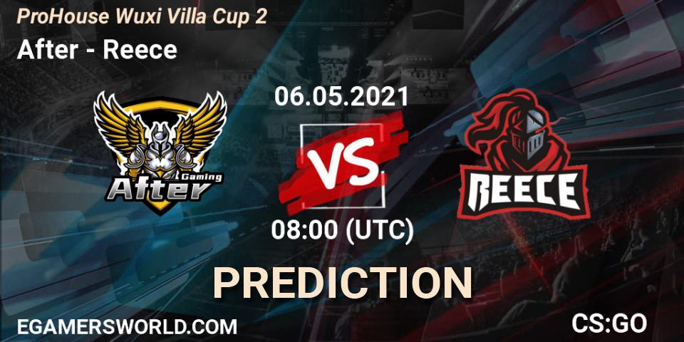 Pronósticos After - Reece. 06.05.2021 at 08:35. ProHouse Wuxi Villa Cup Season 2 - Counter-Strike (CS2)