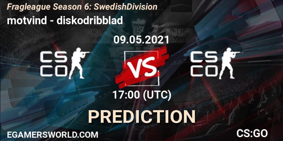 Pronósticos motvind - diskodribblad. 09.05.2021 at 17:00. Fragleague Season 6: Swedish Division - Counter-Strike (CS2)