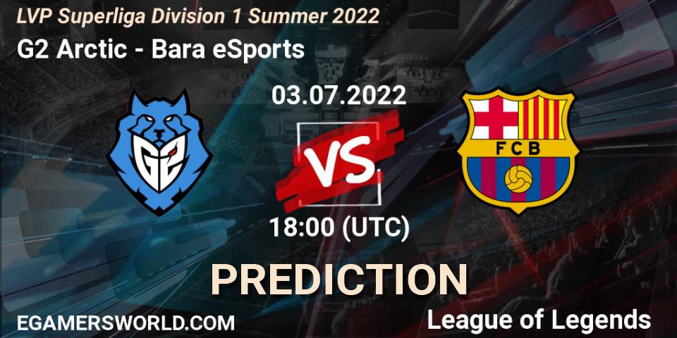 Pronósticos G2 Arctic - Barça eSports. 03.07.22. LVP Superliga Division 1 Summer 2022 - LoL