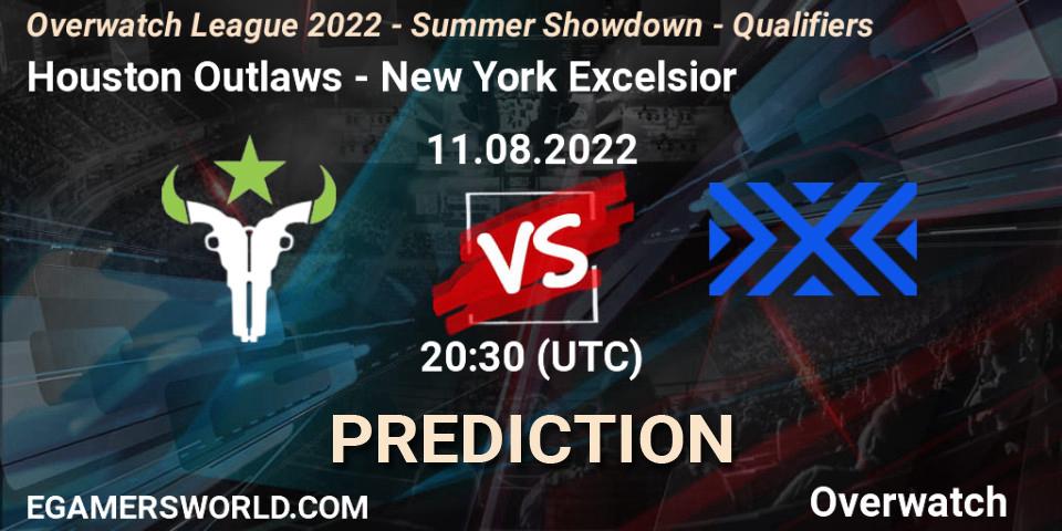 Pronósticos Houston Outlaws - New York Excelsior. 11.08.22. Overwatch League 2022 - Summer Showdown - Qualifiers - Overwatch