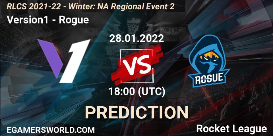 Pronósticos Version1 - Rogue. 28.01.2022 at 18:00. RLCS 2021-22 - Winter: NA Regional Event 2 - Rocket League